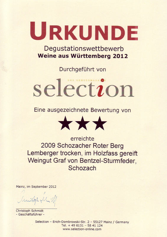 2009 Schozacher Roter Berg Lemberger