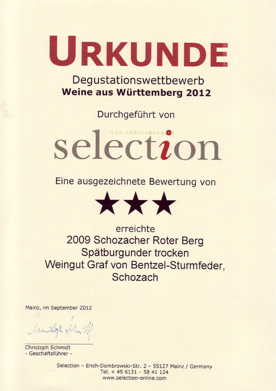 2009 Schozacher Roter Berg Spätburgunder