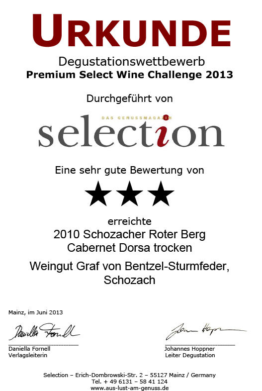 2010 Schozacher Roter Berg Cabernet Dorsa