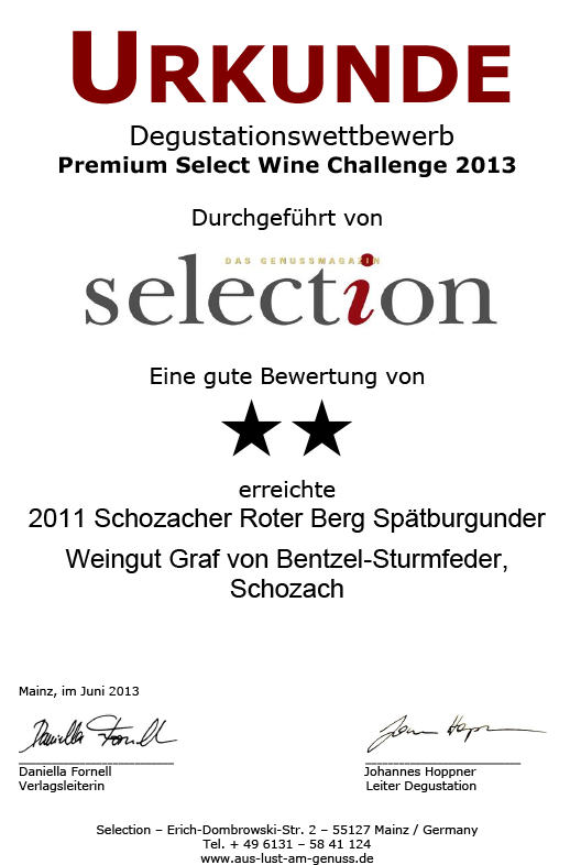 2011 Schozacher Roter Berg Spätburgunder