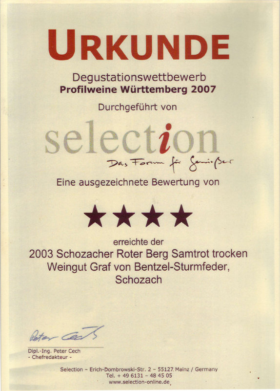 2003 Schozacher Roter Berg Samtrot